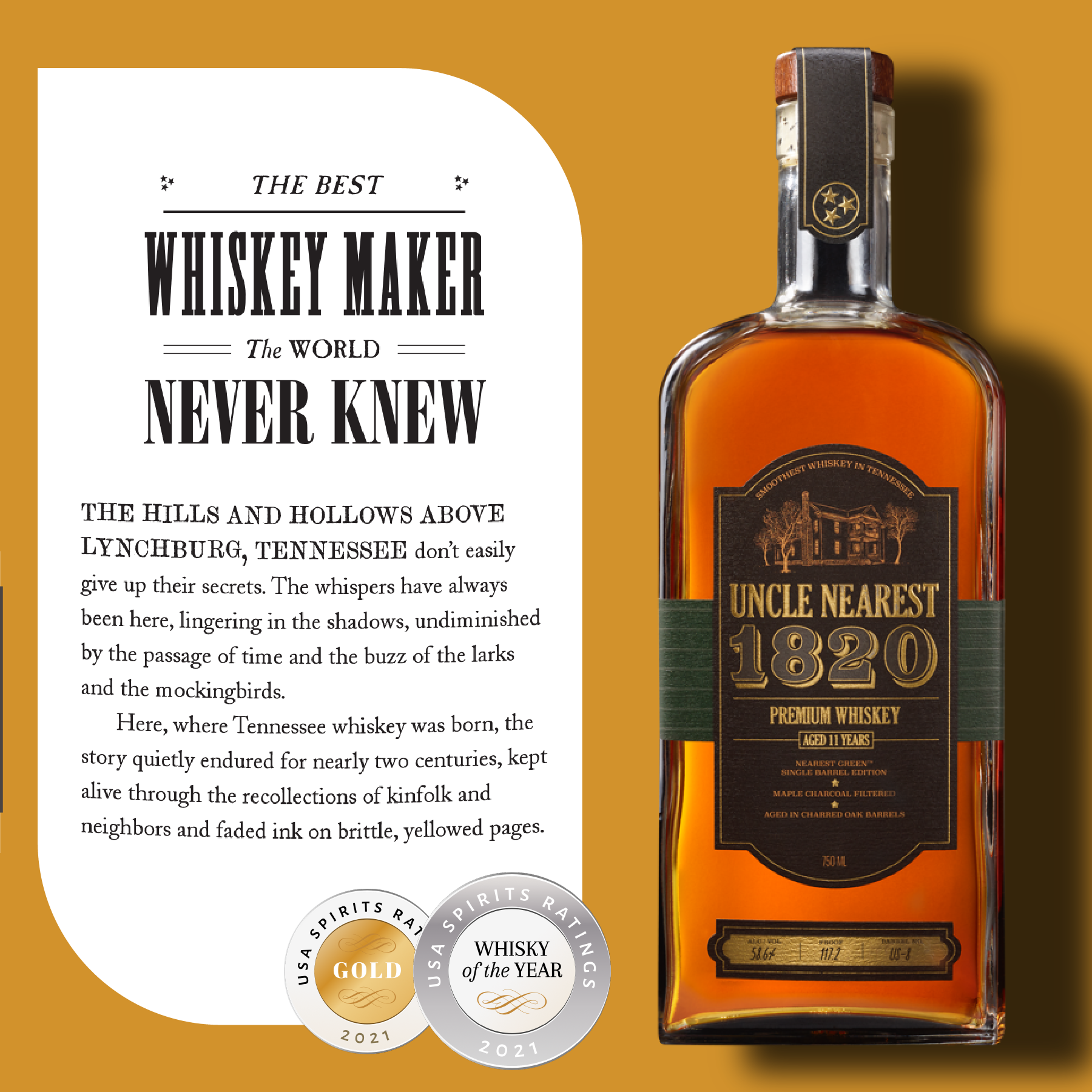 Uncle Nearest 1820 Premium Single Barrel Whiskey - US-53