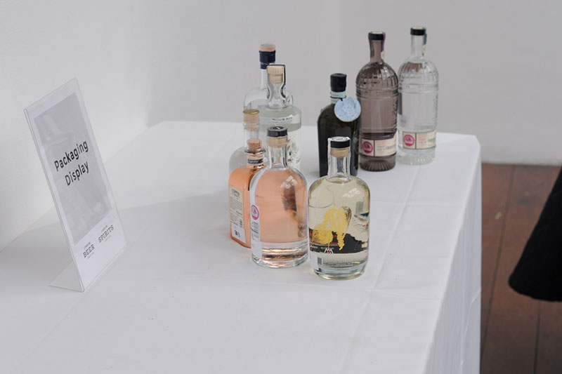 Packaging display at the London Spirits Competition